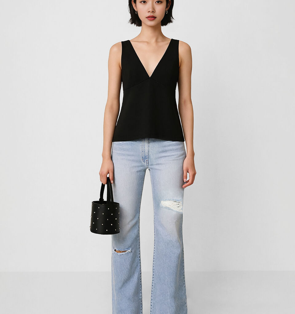 Black elegant top - sisley k top - Black | Sisley K image number 1